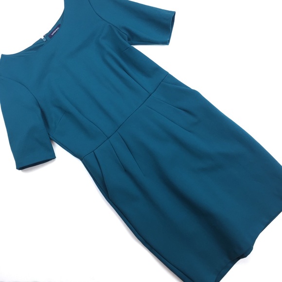 Ponte Sheath Dress Elbow Sleeve 